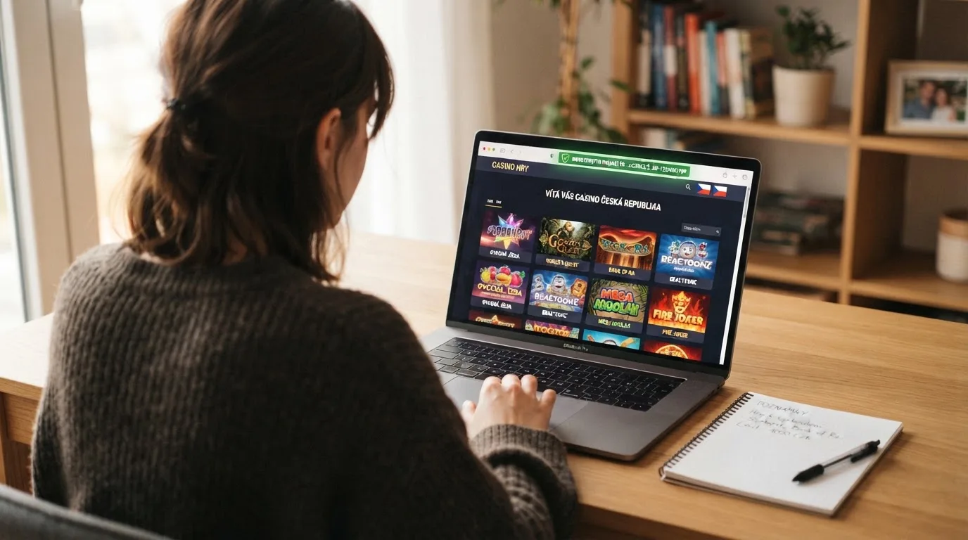 Domovské stránky licencovaných online casin s logy operátorů vedle sebe