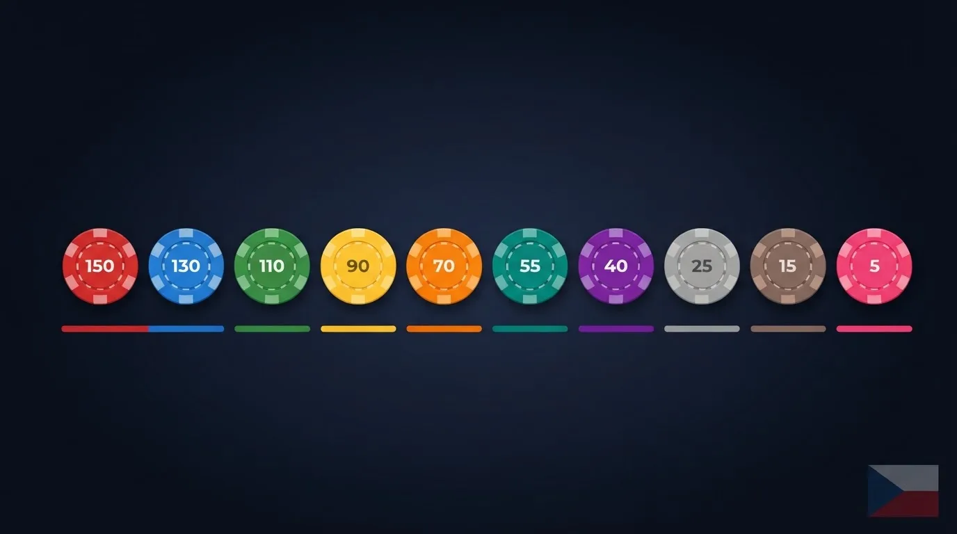Přehledná infografika s logy deseti licencovaných online casin seřazených podle počtu volných otoček bez vkladu